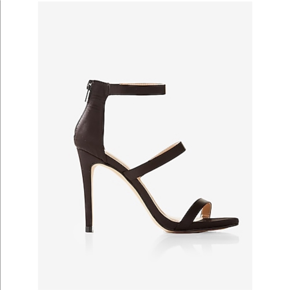 Express Black Strappy Heels